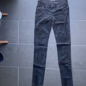Washed black denim jeans